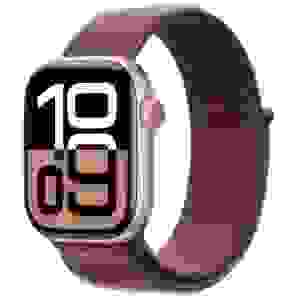 Apple Watch Series 10 GPS 42mm Rose Gold Alu case, Plum Sport Loop S/M EU MWWK3