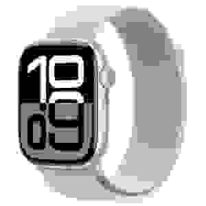 Apple Watch Series 10 GPS 46mm Silver Alu case, Blue Cloud Sport Loop EU MWWN3