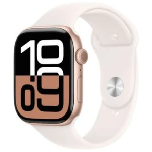 Apple Watch Series 10 GPS 46mm Rose Gold Alu Case, Light Blush Sport Band S/M EU MWWT3