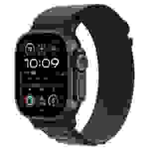Apple Watch Ultra 2 GPS + Cellular 49mm Titanium Black Case with Dark Green Alpine Loop Large EU MX4T3