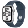 Apple Watch SE (2024) GPS 40mm Silver Alu Case, Denim Sport Strap S/M EU MXEC3
