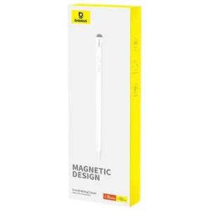 Baseus Tablet Tool Pen Smooth Writing 2 with LED Indicator + Active Replaceable Tip for iPad, with Type-C to Lightning cable, White (P80015803213-00)