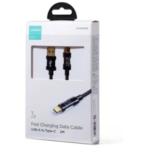 Joyroom USB - Type-C Data Cable, 3A, 2m, Black (S-UC027A20)