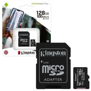 Kingston MicroSD Card Canvas Select Plus 128GB Class 10 + Adapter (SDCS2/128)