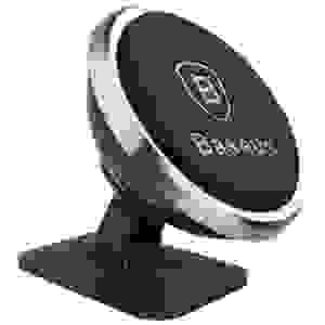 Baseus Car Mount Magnetic Car Dashboard Phone Holder 360 Degree, Silver (SUCX140012) - Image 3