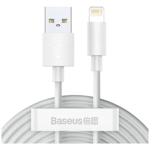 Baseus Lightning Simple Wisdom cable (2pcs/set) 2.4A 1.5m White (TZCALZJ-02) - Image 3