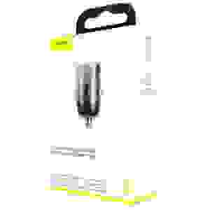 Baseus Car Charger Tiny Star Mini Quick Charge, U+Um 12/24V, 30W Gray (VCHX-A0G) - Image 2