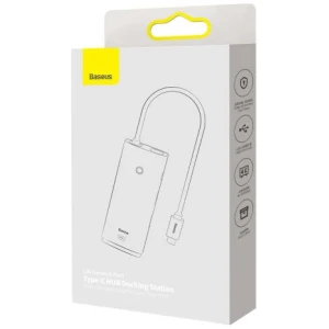 Baseus HUB Lite Series 5-in-1 Multifunctional (Type-C to 2x USB 3.0 / Type-C / HDMI 1.4 / SD/TF) Black (WKQX050001)