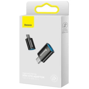 Baseus Converter Ingenuity Series Mini OTG Adaptor USB-A 3.1 Female to Type-C Male Black (ZJJQ000001)