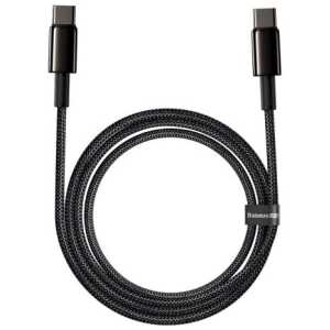 Baseus Type-C - Type-C cable Tungsten Gold Fast charging and data 100W (20V/5A) 2m Black (CATWJ-A01) - Image 3