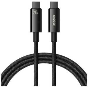 Baseus Type-C to Type-C Tungsten Gold Series Cable 480Mb/s, 240W, 1m, Black (CAWJ040001) - Image 3