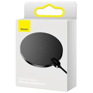 Baseus Wireless Charger Gen 2 Digital LED Display 15W Black (CCED000001)