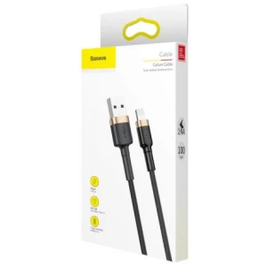 Baseus Lightning Cafule Cable 2.4A 1m Gold + Black (CALKLF-BV1)