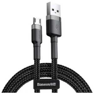 Baseus Micro USB Cafule Cable 2.4A 1m Gray + Black (CAMKLF-BG1) - Image 3