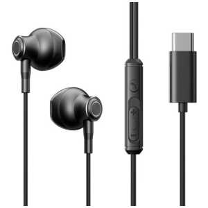 Joyroom Earphone Wired In-Ear Metal Headphones with Remote and Microphone, Type-C USB, Black EU (JR-EC07) - Image 3