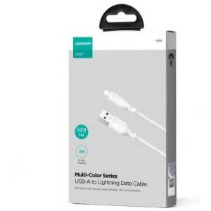 Joyroom USB - Lightning Cable Multi-Color Series A14, 480mb/s, 3A, 1.2m, White (SA34-AL3)