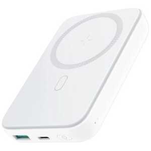 Joyroom Power Bank Magnetic Wireless charging, MagSafe, C+U, PD 20W, 10000 mAh, with USB - Lightning cable (0.25m) White (JR-W020) - Image 3