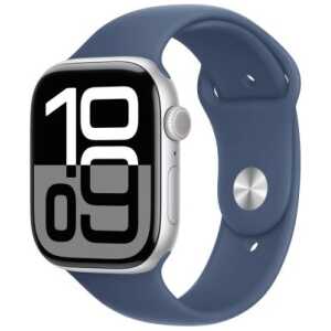 Apple Watch Series 10 GPS 42mm Silver Alu Case, Denim Sport Band S/M EU MWWA3