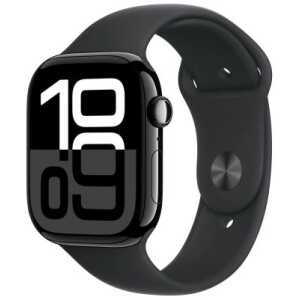 Apple Watch Series 10 GPS 42mm Jet Black Alu Case, Midnight Black Sport Band M/L EU MWWF3