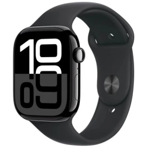 Apple Watch Series 10 GPS 42mm Jet Black Alu Case, Midnight Black Sport Band M/L EU MWWF3