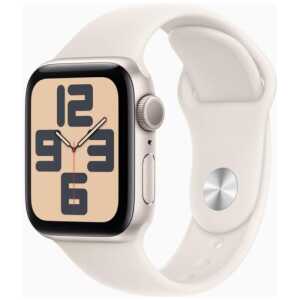 Apple Watch SE (2024) GPS 40mm Starlight Alu Case, Starlight Sport Strap M/L EU MXEG3