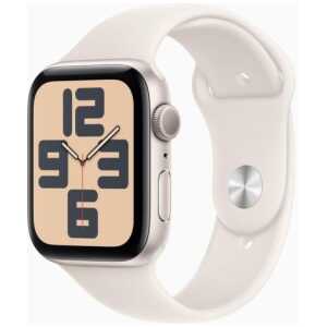 Apple Watch SE (2024) GPS 44mm Starlight Alu Case, Starlight Sport Strap M/L EU MXEV3