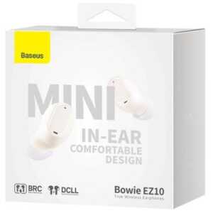 Baseus Earphone Bluetooth Bowie EZ10 BT 5.3, TWS, White EU (A00054300226-Z1)