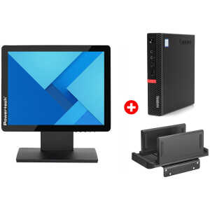 LENOVO PC ThinkCentre M720Q Tiny Refurbished Grade A Repainted, οθόνη αφής 15" & βάση PC