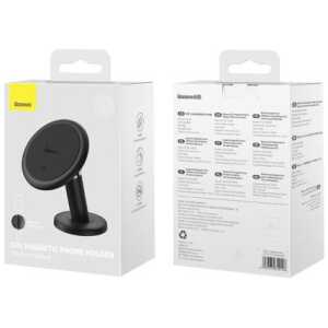 Baseus Car Mount Magnetic Car Dashboard Phone Holder 360 Degree, Black (C40140803113-00) - Image 2