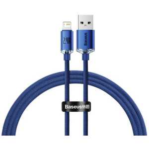 Baseus Lightning Crystal Shine Cable Series Fast Charging Data Cable 2.4A 1.2m Blue (CAJY000003) - Image 3