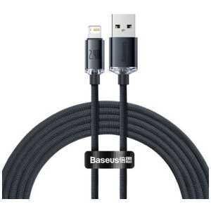 Baseus Lightning Crystal Shine Cable Series Fast Charging Data Cable 2.4A 2m Black (CAJY000101) - Image 3