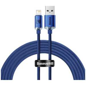 Baseus Lightning Crystal Shine Cable Series Fast Charging Data Cable 2.4A 2m Blue (CAJY000103) - Image 3