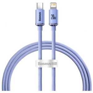 Baseus Type-C - Lightning cable, Crystal Shine Series Fast Charging Data Cable 20W 1.2m Purple (CAJY000205) - Image 3