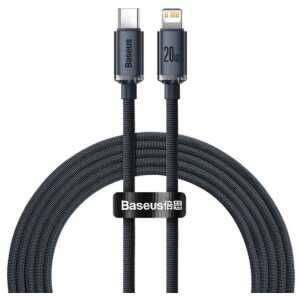 Baseus Type-C - Lightning cable, Crystal Shine Series Fast Charging Data Cable 20W 2m Black (CAJY000301) - Image 3