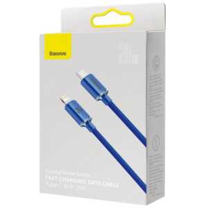 Baseus Type-C - Lightning cable, Crystal Shine Series Fast Charging Data Cable 20W 2m Blue (CAJY000303)
