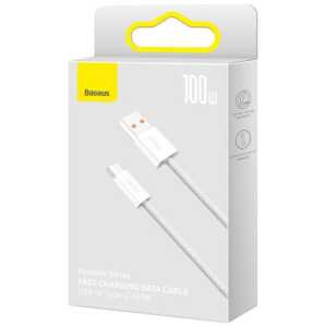 Baseus Type-C Dynamic Series cable 100W, 2m White (CALD000702) - Image 2