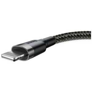 Baseus Lightning Cafule Cable, 2A, 3m Gray/Black (CALKLF-RG1) - Image 3
