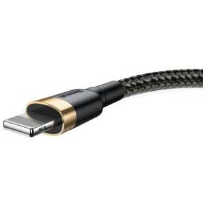 Baseus Lightning Cafule Cable 2A, 3m Gold/Black (CALKLF-RV1) - Image 3