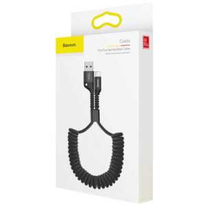 Baseus Lightning Fish eye Spring Data Cable 2A 1m Black (CALSR-01)