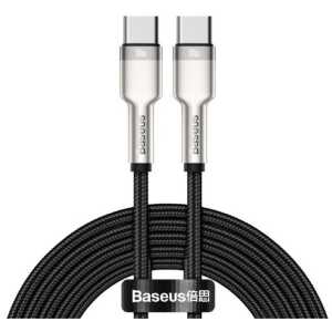 Baseus Type-C - Type-C cable Cafule Series Metal Fast charge/data 100W (20V/5A) 2m Black (CATJK-D01) - Image 3