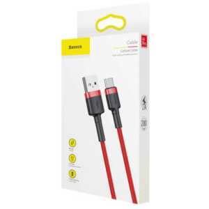 Baseus Type-C Cafule Cable 2A 2m Red + Red (CATKLF-C09)