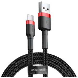 Baseus Type-C Cafule cable 2A, 3m Red/Black (CATKLF-U91) - Image 3
