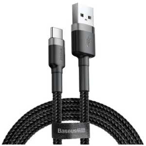 Baseus Type-C Cafule cable 2A, 3m Gray/Black (CATKLF-UG1) - Image 3