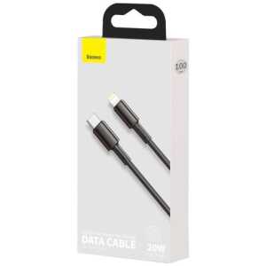 Baseus Type-C - Lightning High Density Braided Fast charging cable PD 20W 1m Black (CATLGD-01) - Image 2