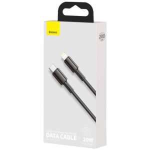 Baseus Type-C - Lightning High Density Braided Fast charging cable PD 20W 2m Black (CATLGD-A01)