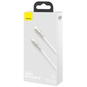 Baseus Type-C - Lightning Cafule Series Metal data cable PD 20W 2m White (CATLJK-B02)