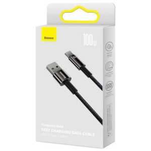 Baseus Type-C Tungsten Gold series cable 480Mb/s, 100W, 2m Black (CAWJ000101)