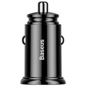 Baseus Car Charger Circular Plastic A+A Dual Quick Charge 3.0 30W Black (CCALL-YD01) - Image 3