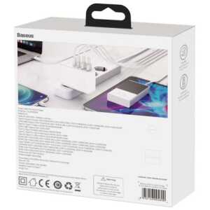 Baseus Travel Charger GaN2 Pro Quick wall charger C+C+U+U, PD 3.0, QC 4.0+, 100W EU White (CCGAN2P-L02) - Image 3