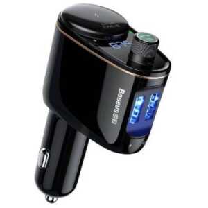 Baseus Car Charger Bluetooth FM Transmitter S-06, BT. 4.2, USB-A, Black (CCHC000001) - Image 3
